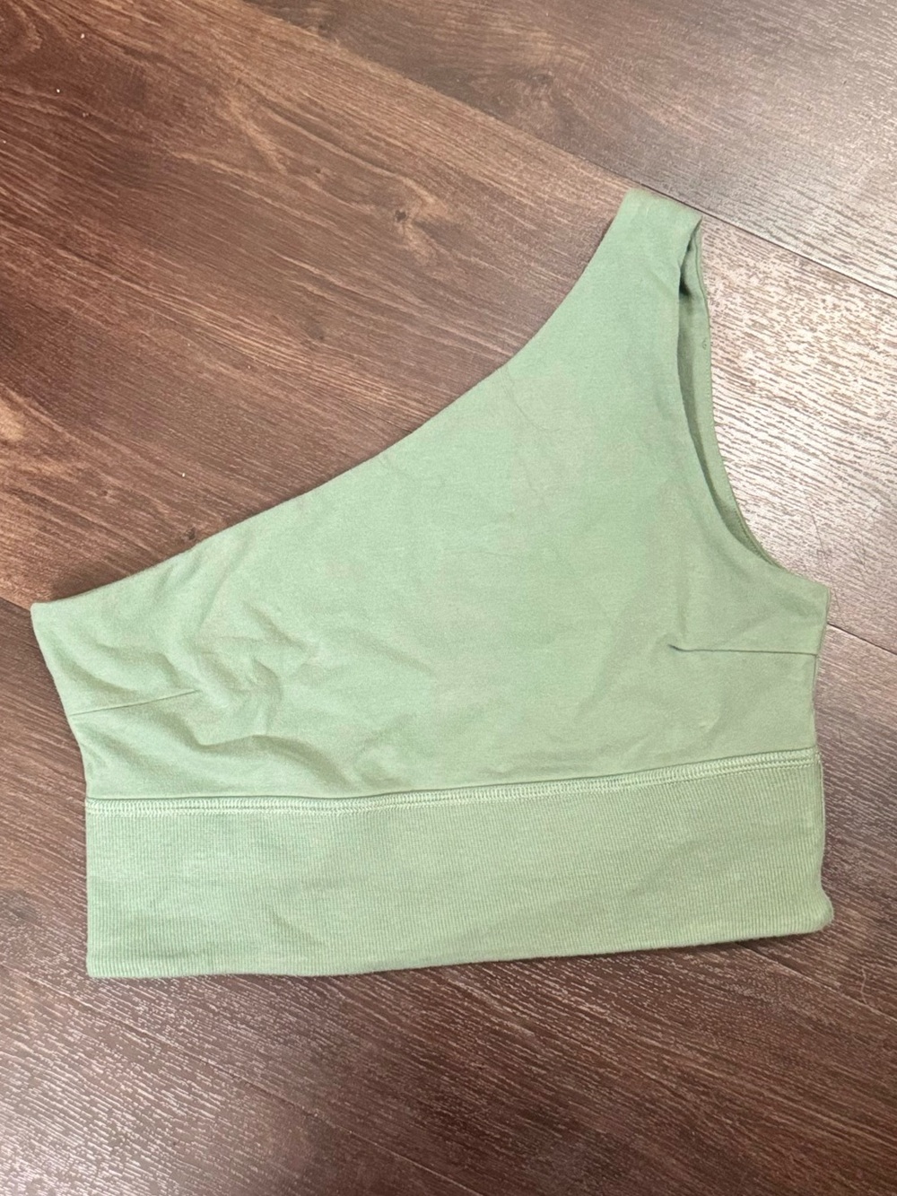 NWOT Sincerely Jules One-Shoulder Crop Top in Sage